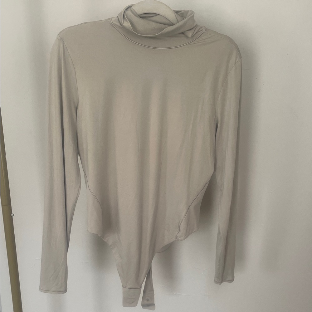 lululemon athletica Long Sleeve Mock Neck Bodysuit - Light Beige